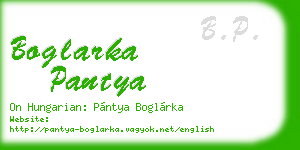 boglarka pantya business card