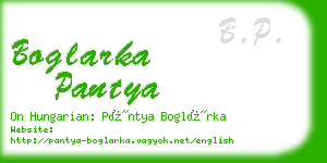 boglarka pantya business card